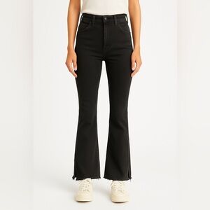 Free People - Black High Rise Utility Jeans Sz 26